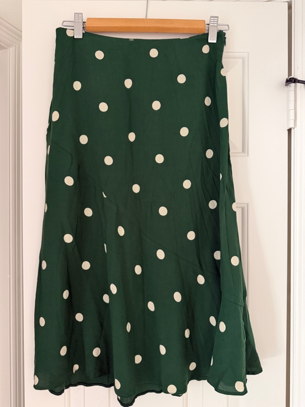 Nobody’s Child brand new Green Polka Dot A-Line Skirt